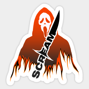 scream VI  (Scream 6)  scary horror movie graphic design by ironpalette Sticker